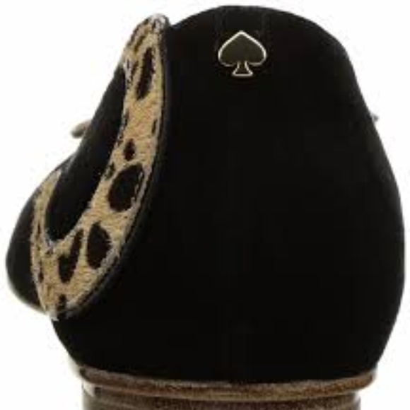 X SOLD X NEW Kate Spade Black Norman Leopard Flats - Picture 6 of 8